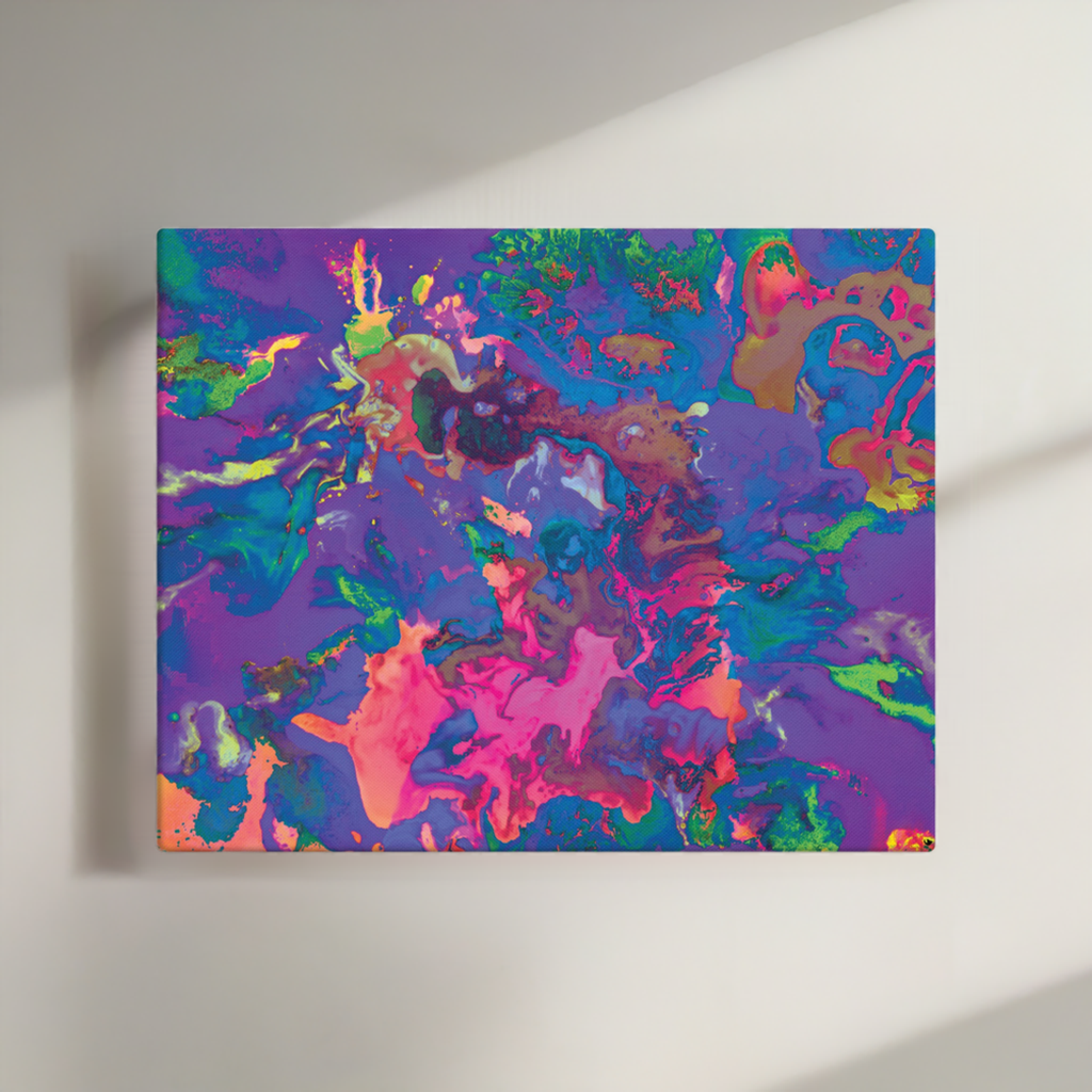 Pastel Magenta Abstract Art Canvas Print