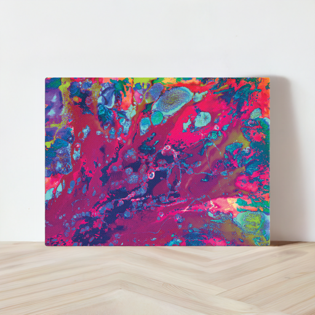 Magenta Abstract Art Canvas Print