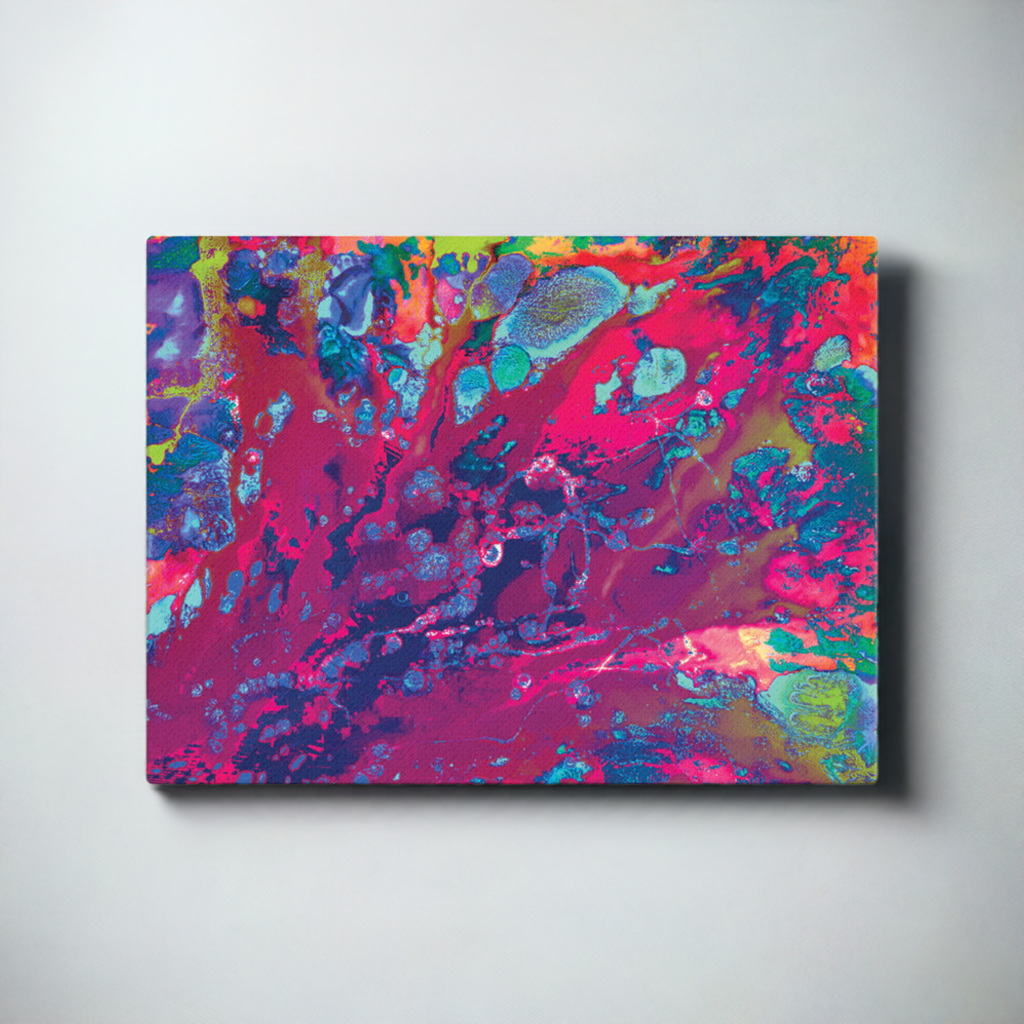 Magenta Abstract Art Canvas Print