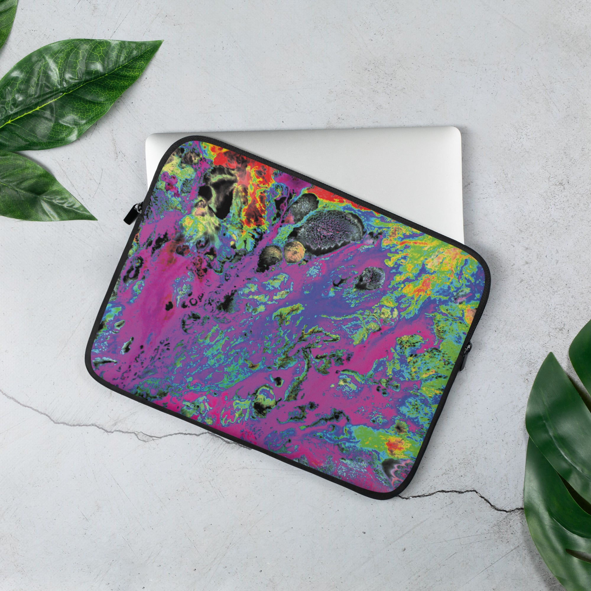 Magenta Abstract Art Laptop Sleeve