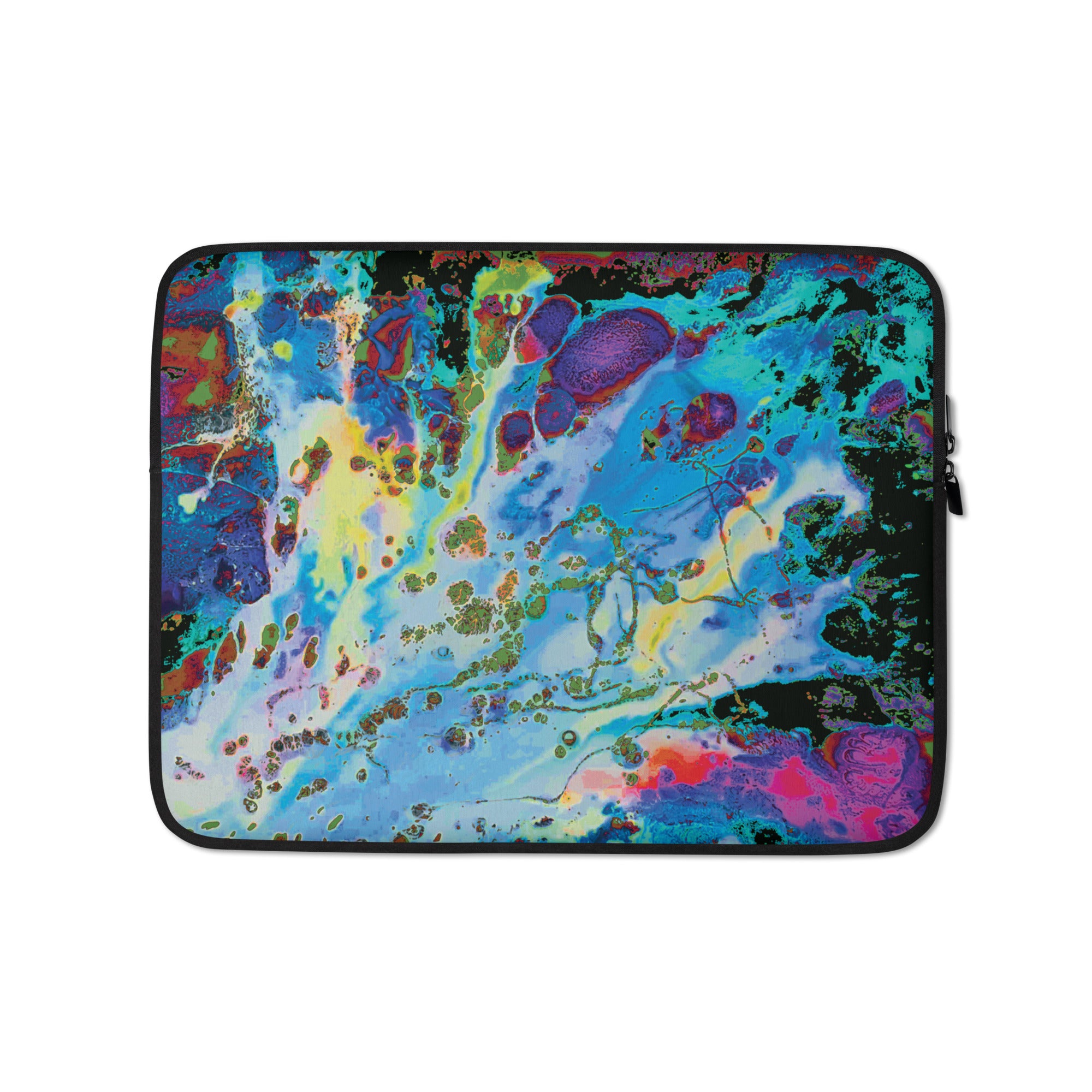 Blue Abstract Art Laptop Sleeve