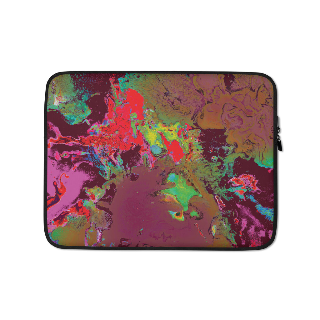 Maroon Abstract Art Laptop Sleeve