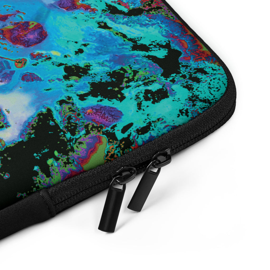 Blue Abstract Art Laptop Sleeve