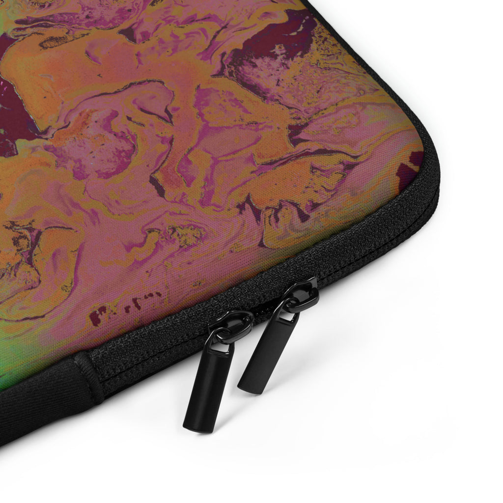 Maroon Abstract Art Laptop Sleeve