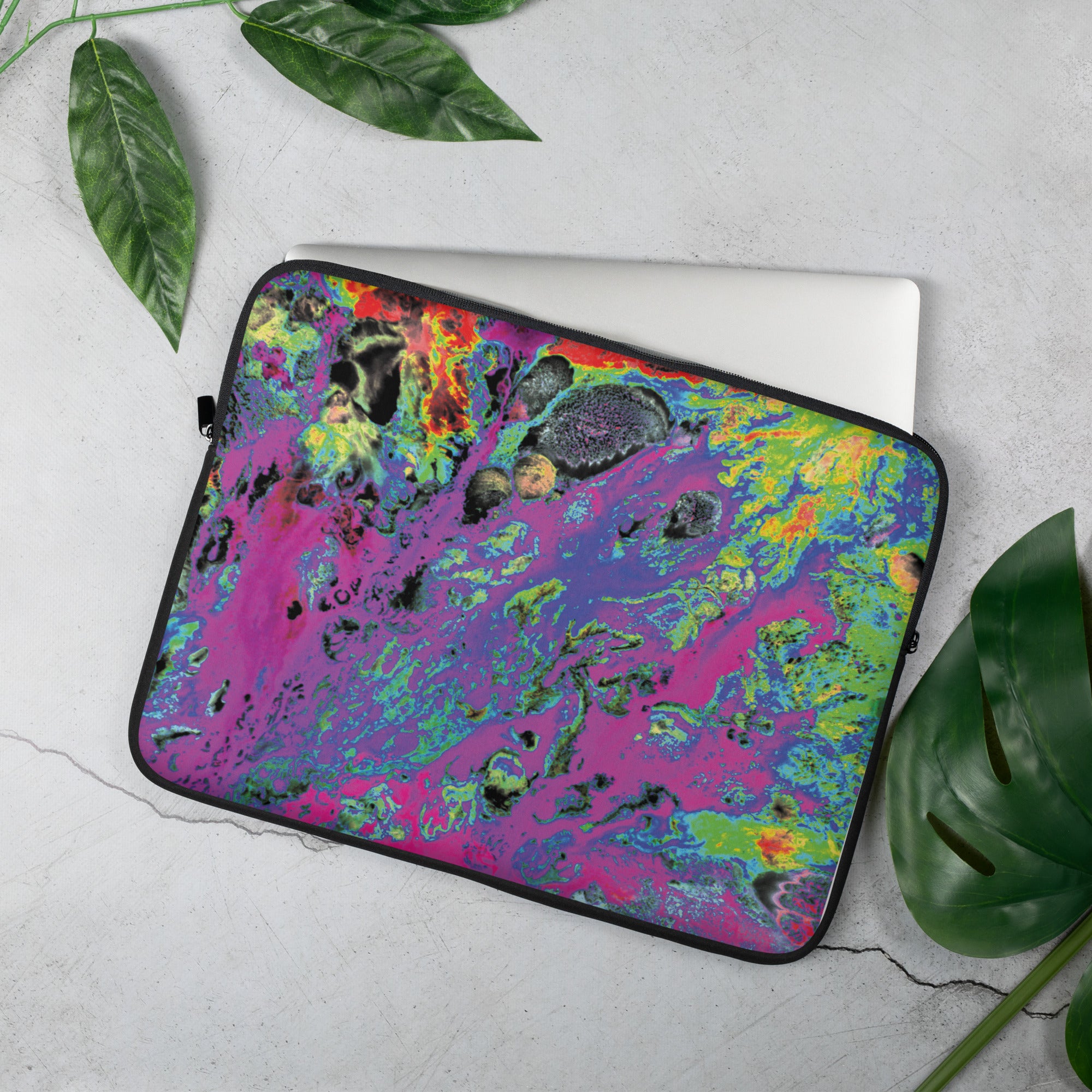 Magenta Abstract Art Laptop Sleeve