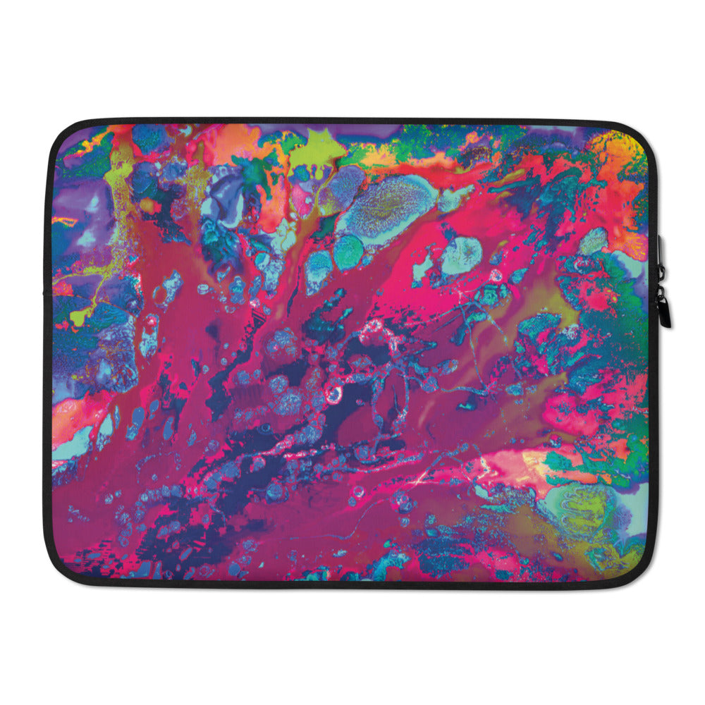 Magenta Abstract Art Laptop Sleeve