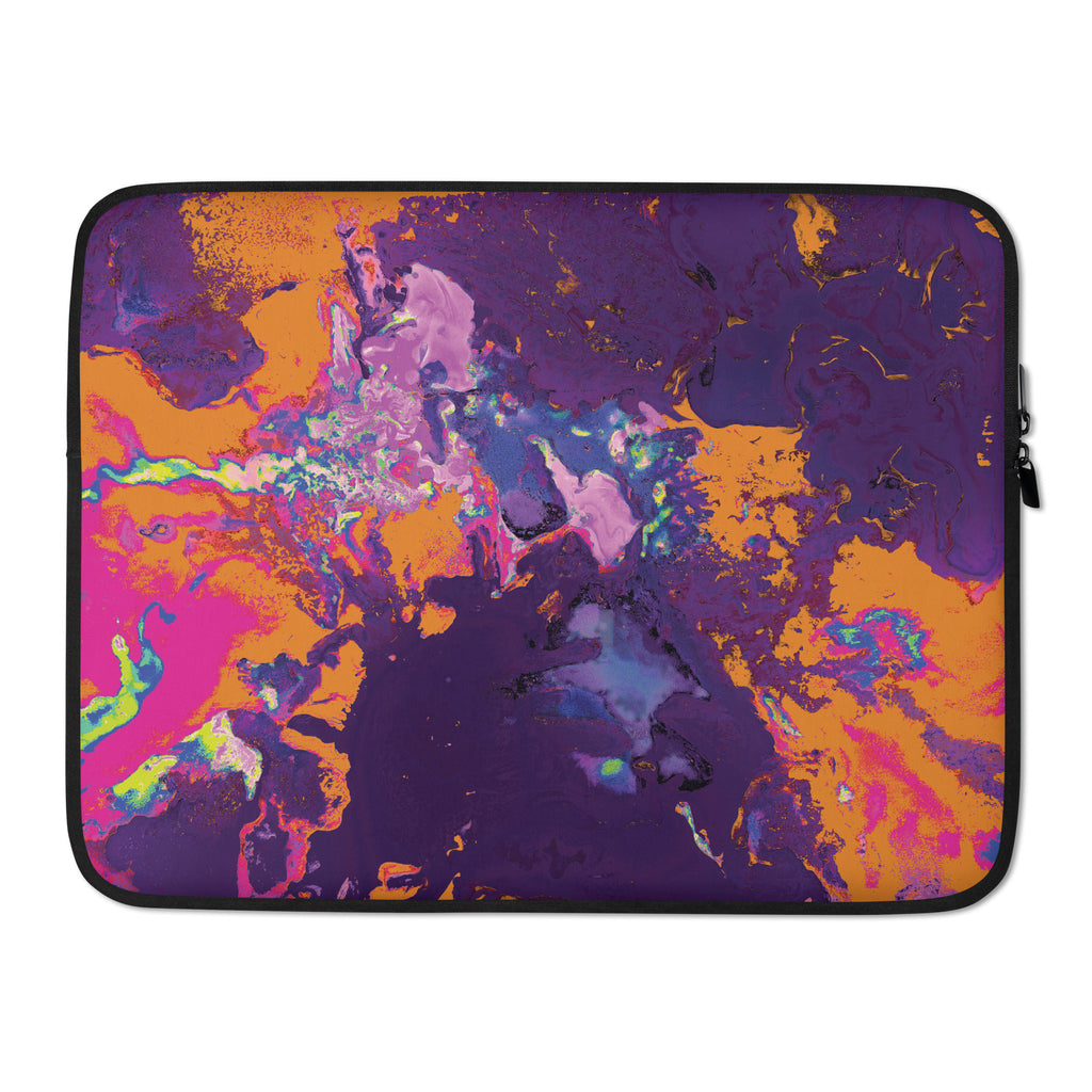 Orange Magenta Abstract Art Laptop Sleeve