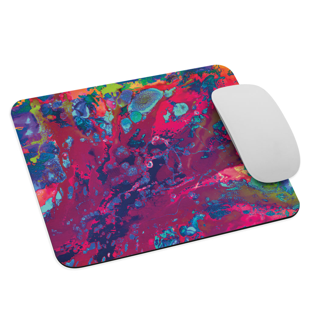 Colorful Magenta Abstract Art Mouse Pad