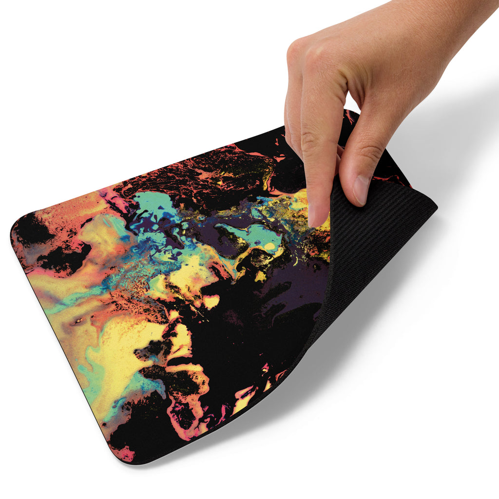 Yellow Abstract Art Mouse Pad