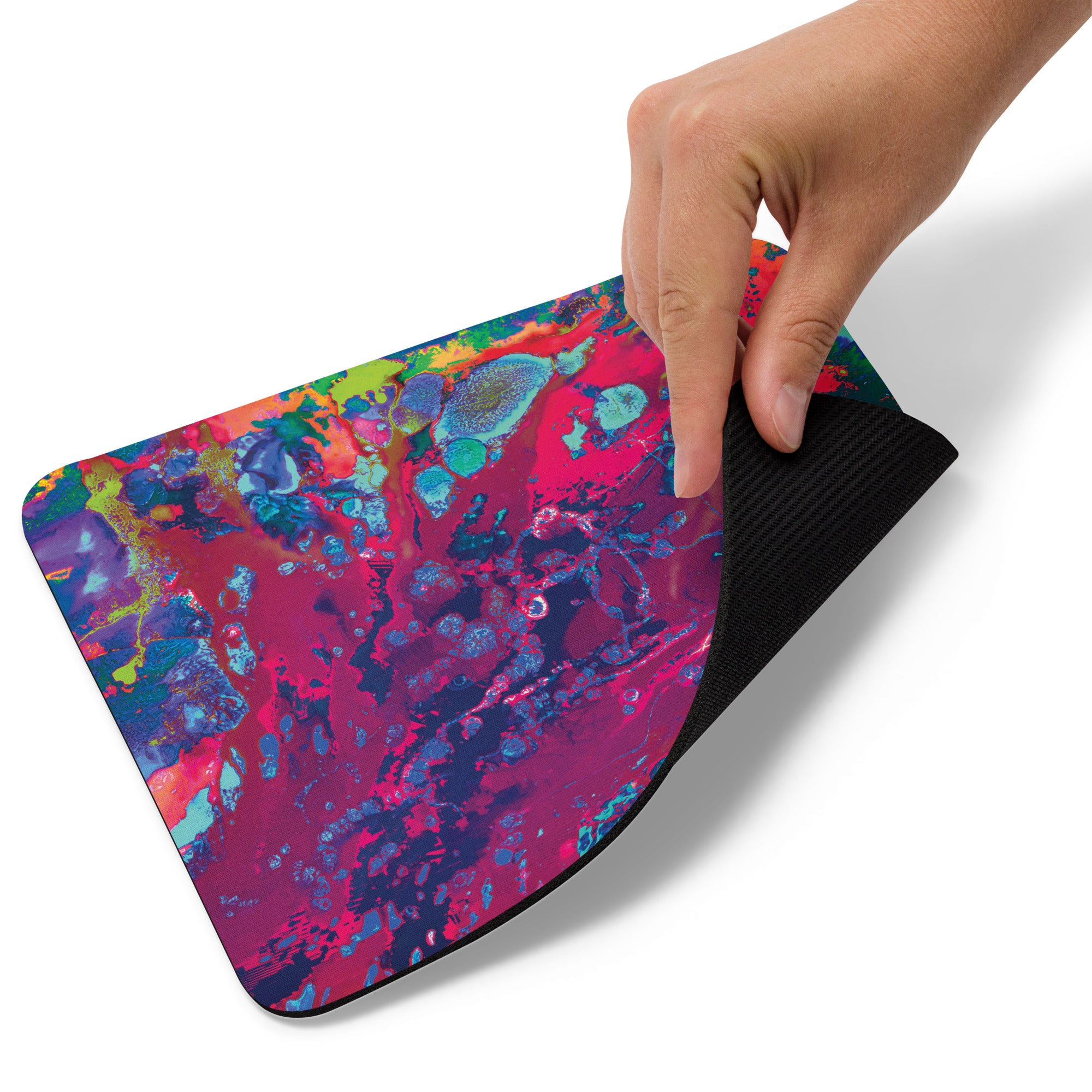 Colorful Magenta Abstract Art Mouse Pad