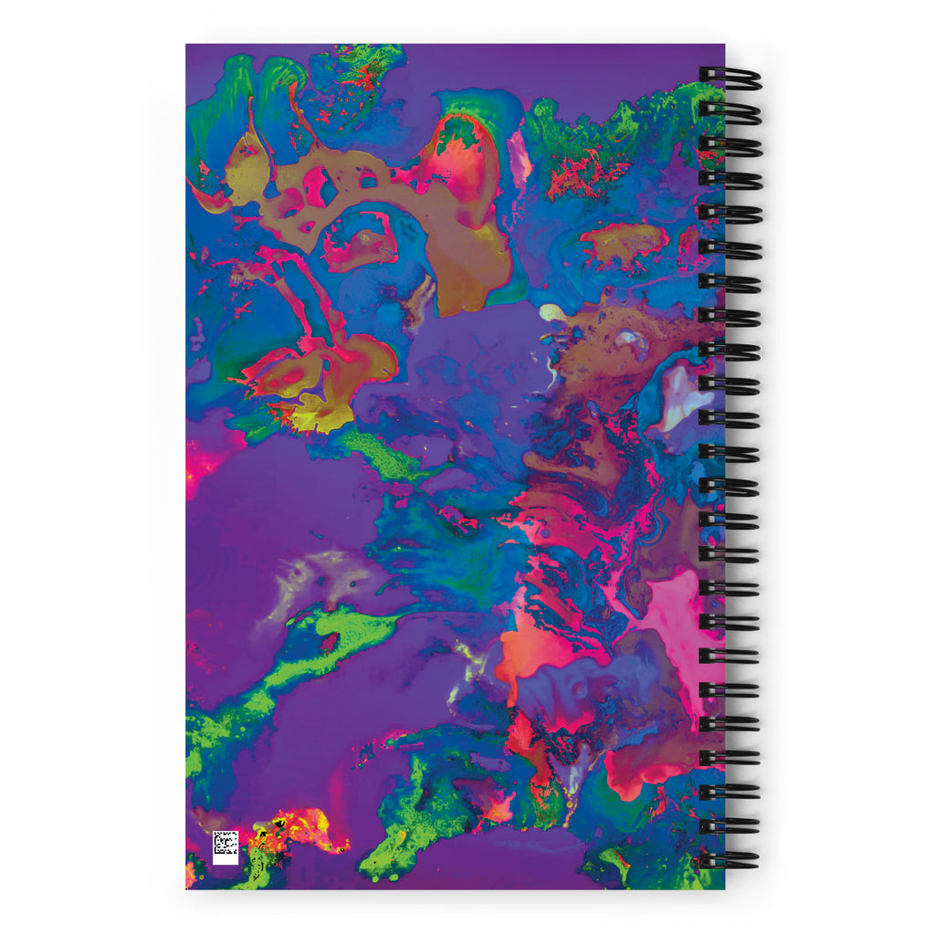 Pastel Abstract Art Dot Grid Spiral Notebook