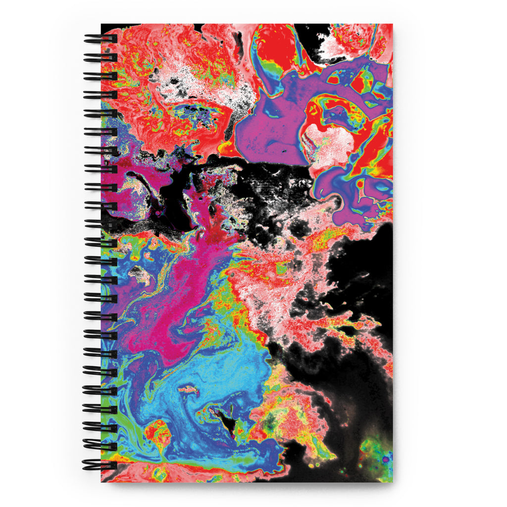 Neon Colorful Dot Grid Spiral Notebook
