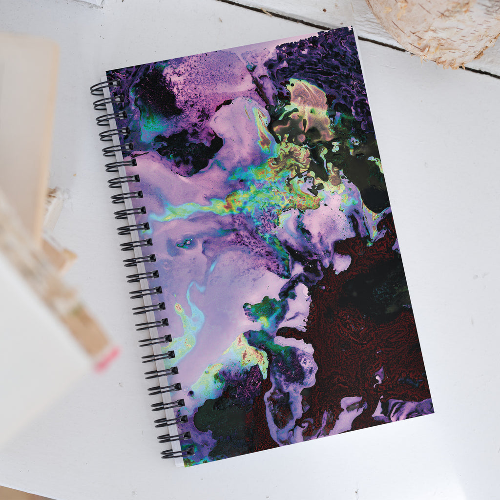 Lavender Cosmos Dot Grid Spiral Notebook
