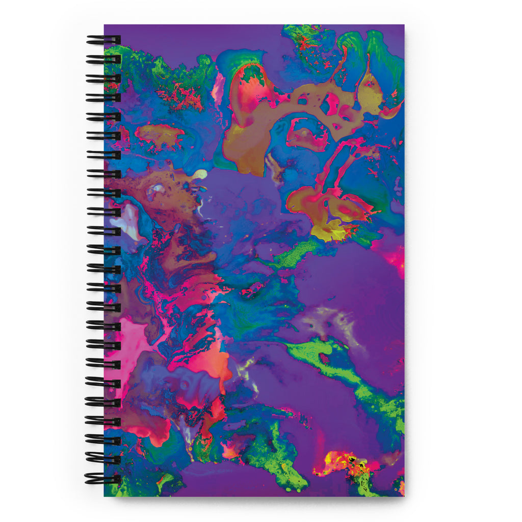 Pastel Abstract Art Dot Grid Spiral Notebook