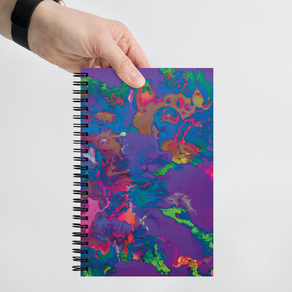 Pastel Abstract Art Dot Grid Spiral Notebook