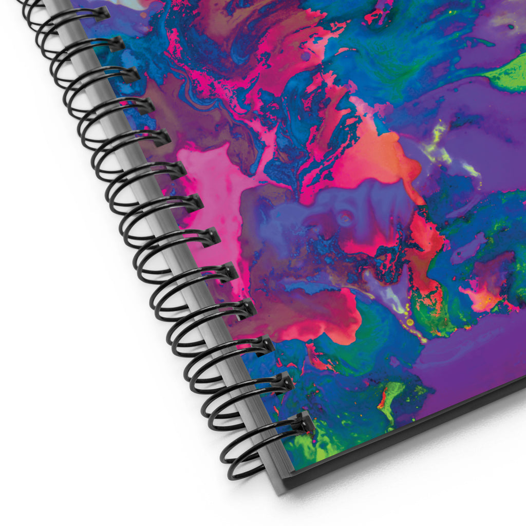 Pastel Abstract Art Dot Grid Spiral Notebook