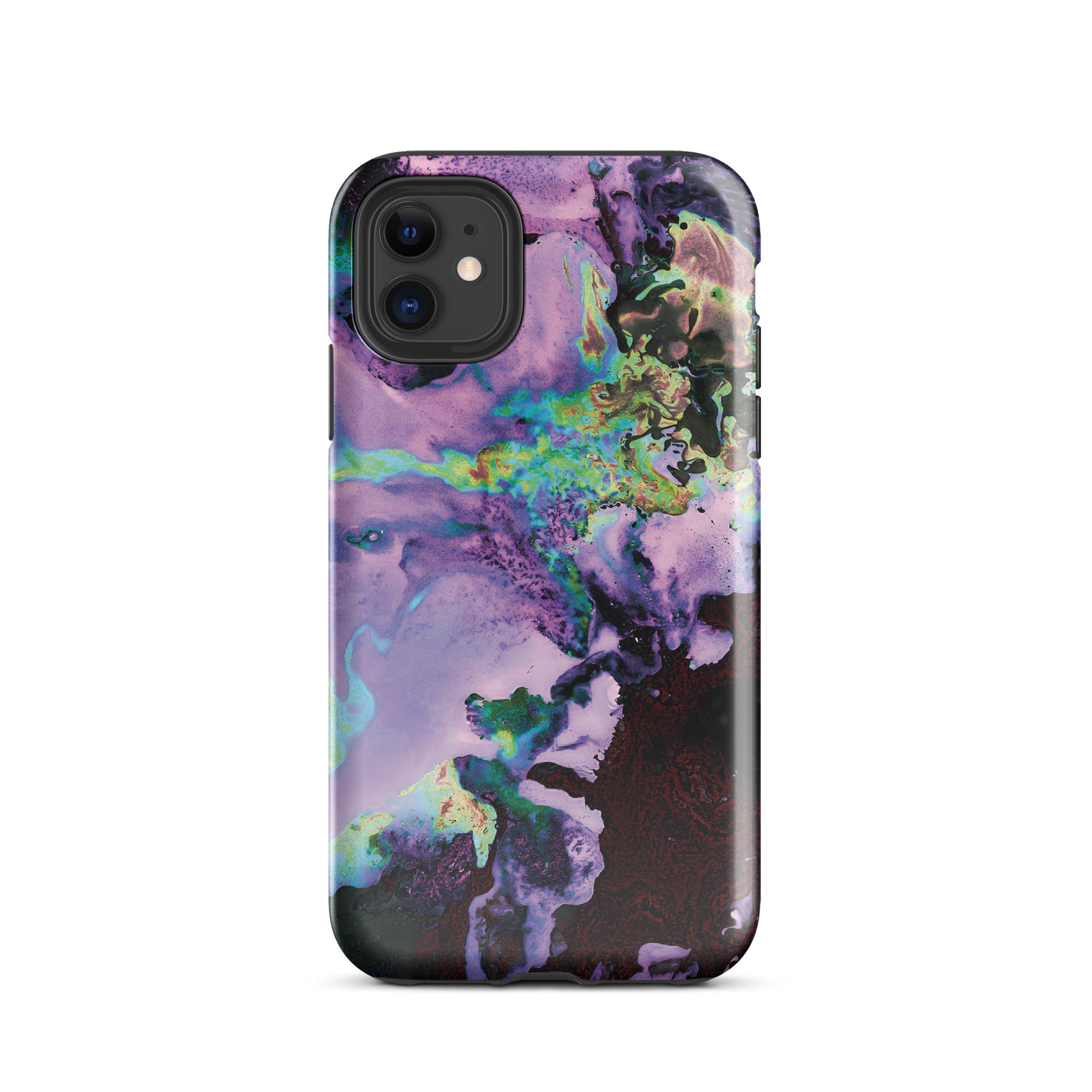 Lavender Neon Abstract Art Tough iPhone Case