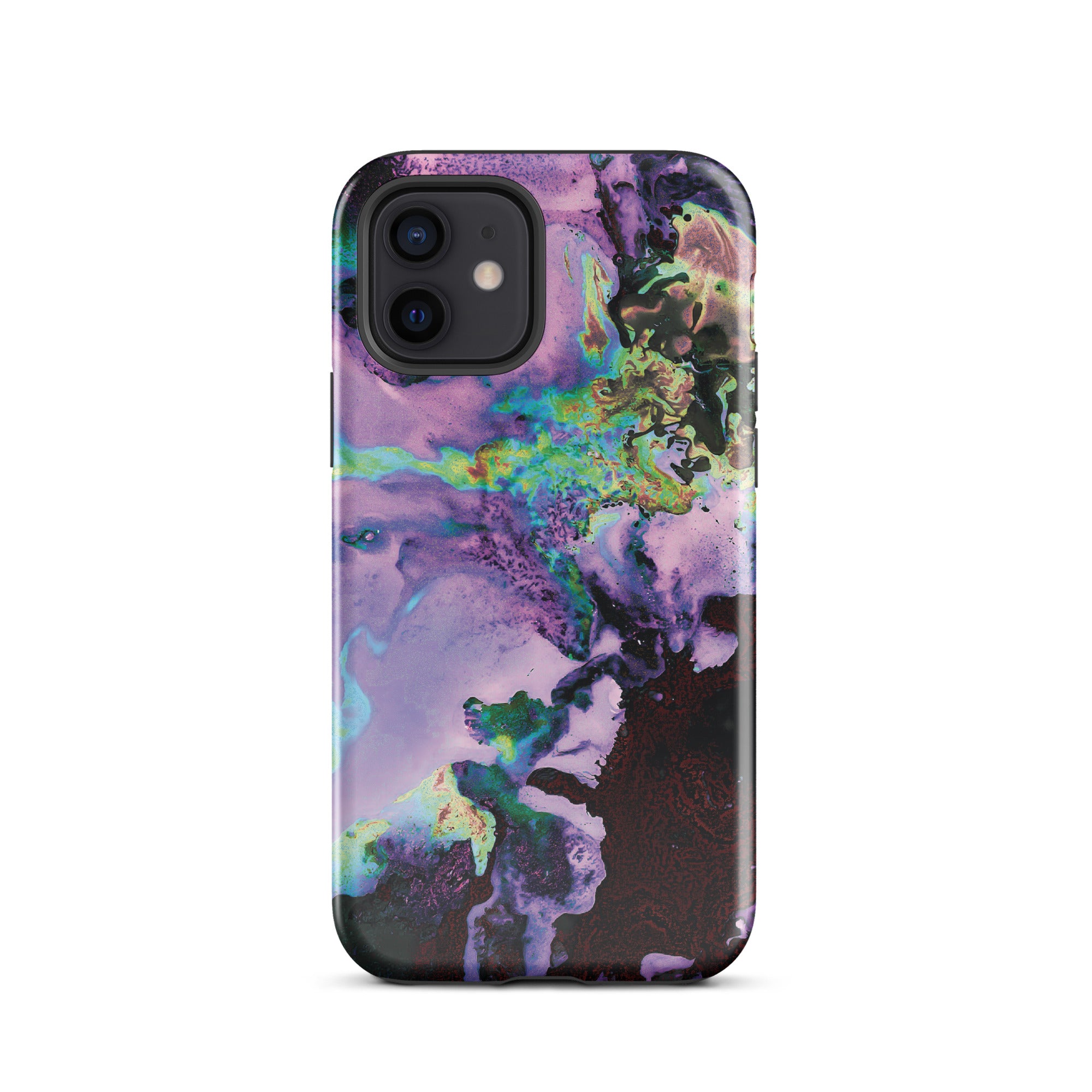Lavender Neon Abstract Art Tough iPhone Case