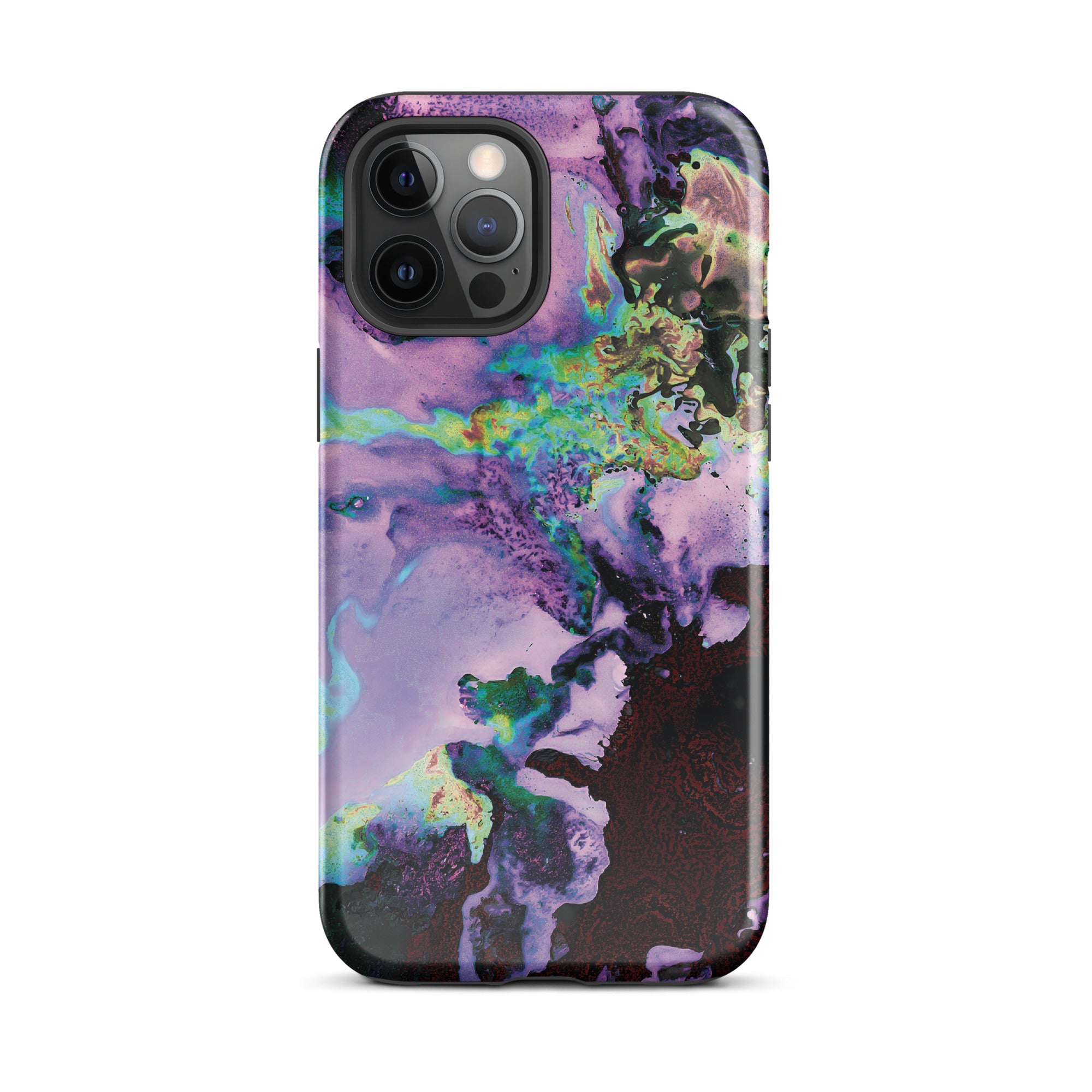 Lavender Neon Abstract Art Tough iPhone Case