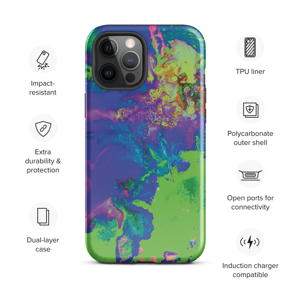 Neon Splash Tough iPhone Case