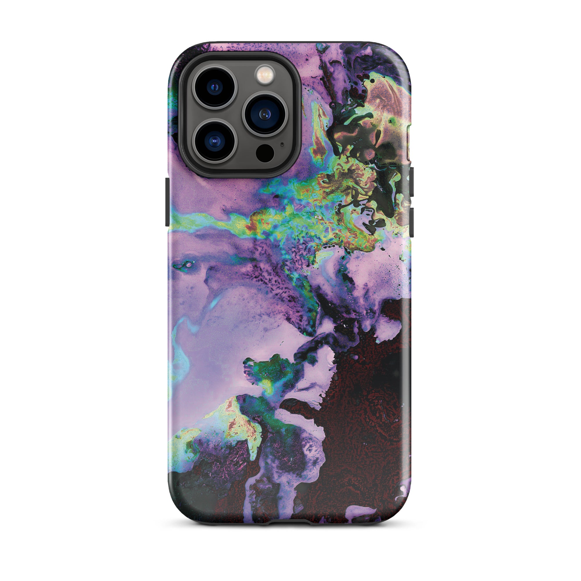 Lavender Neon Abstract Art Tough iPhone Case