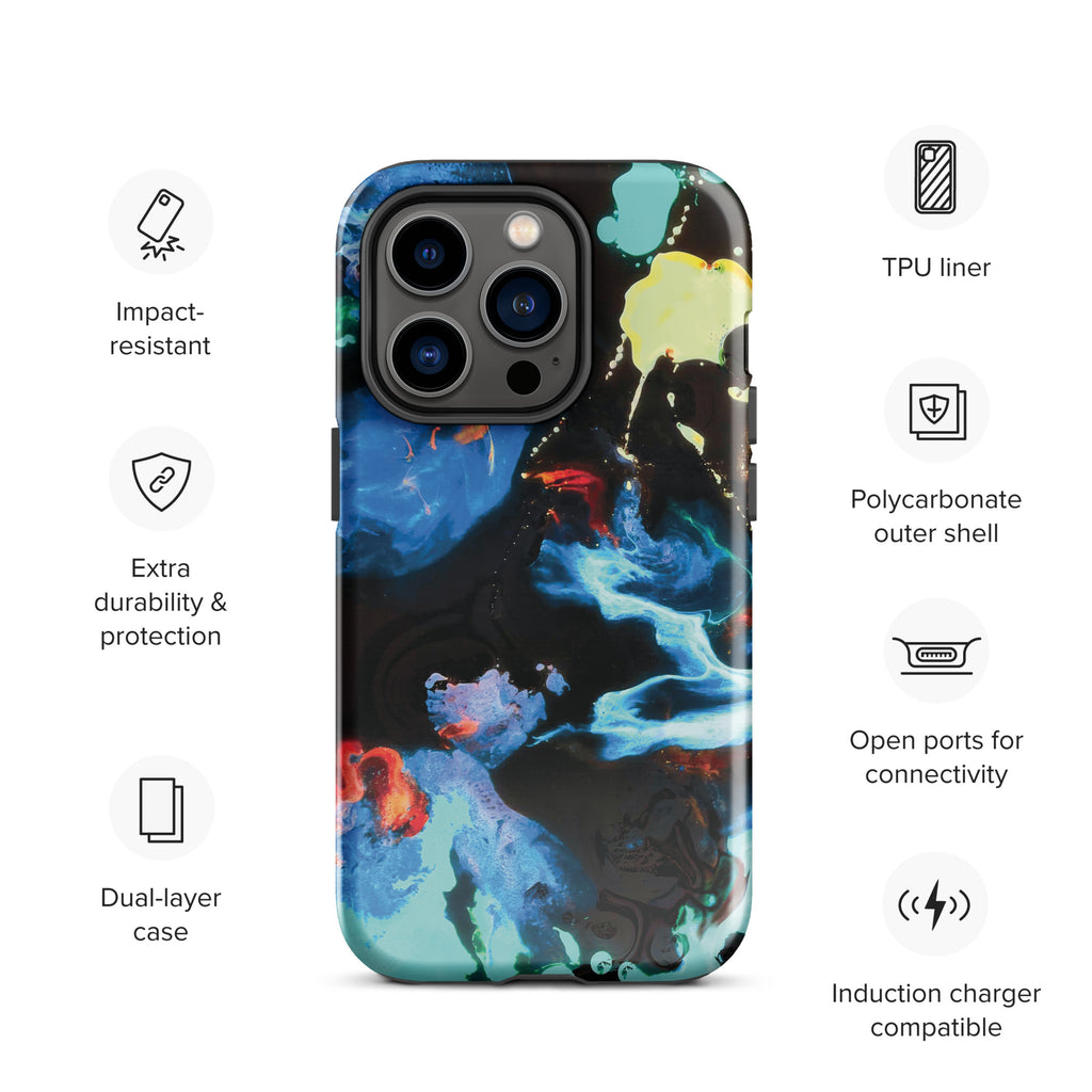Aqua Escapade Tough iPhone Case