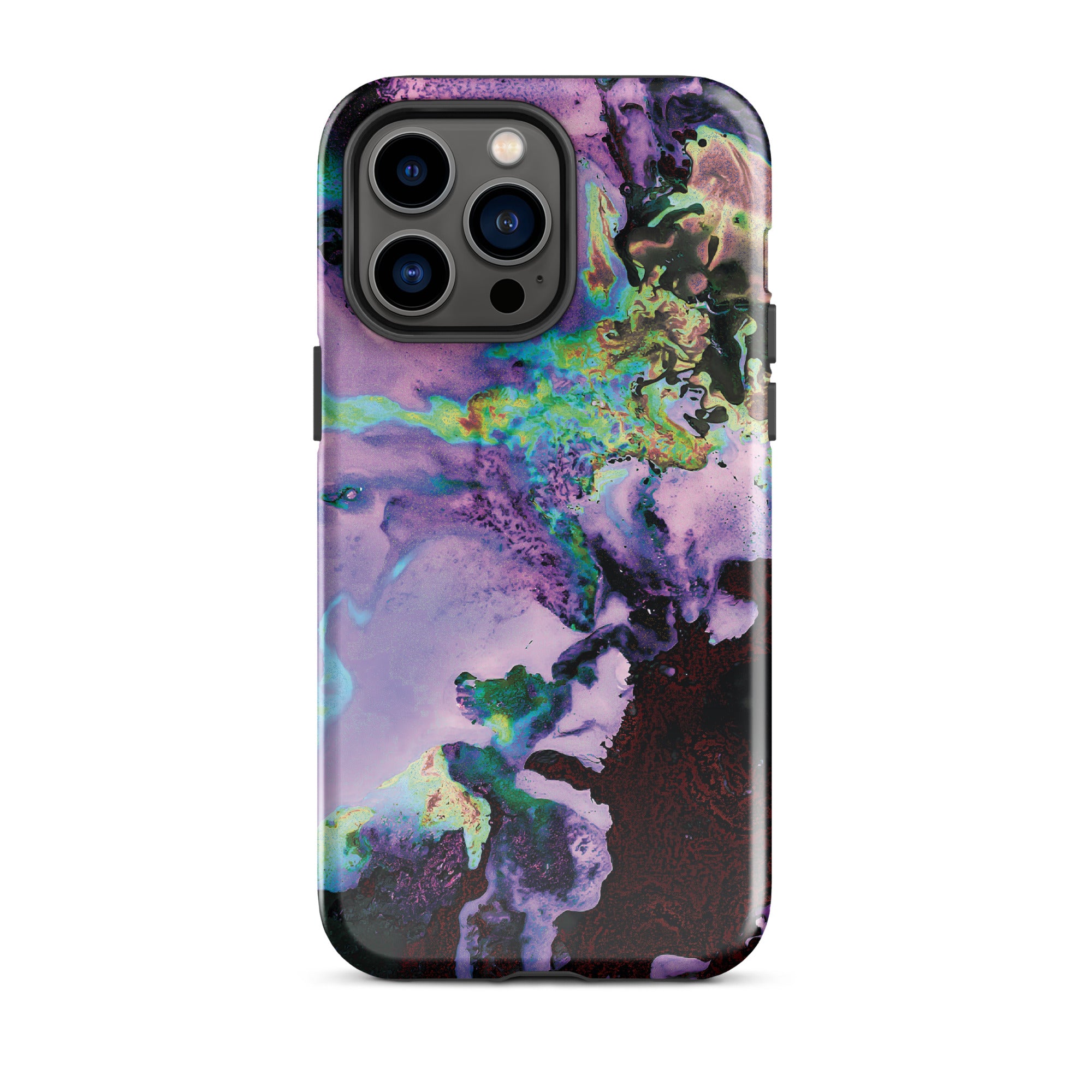 Lavender Neon Abstract Art Tough iPhone Case