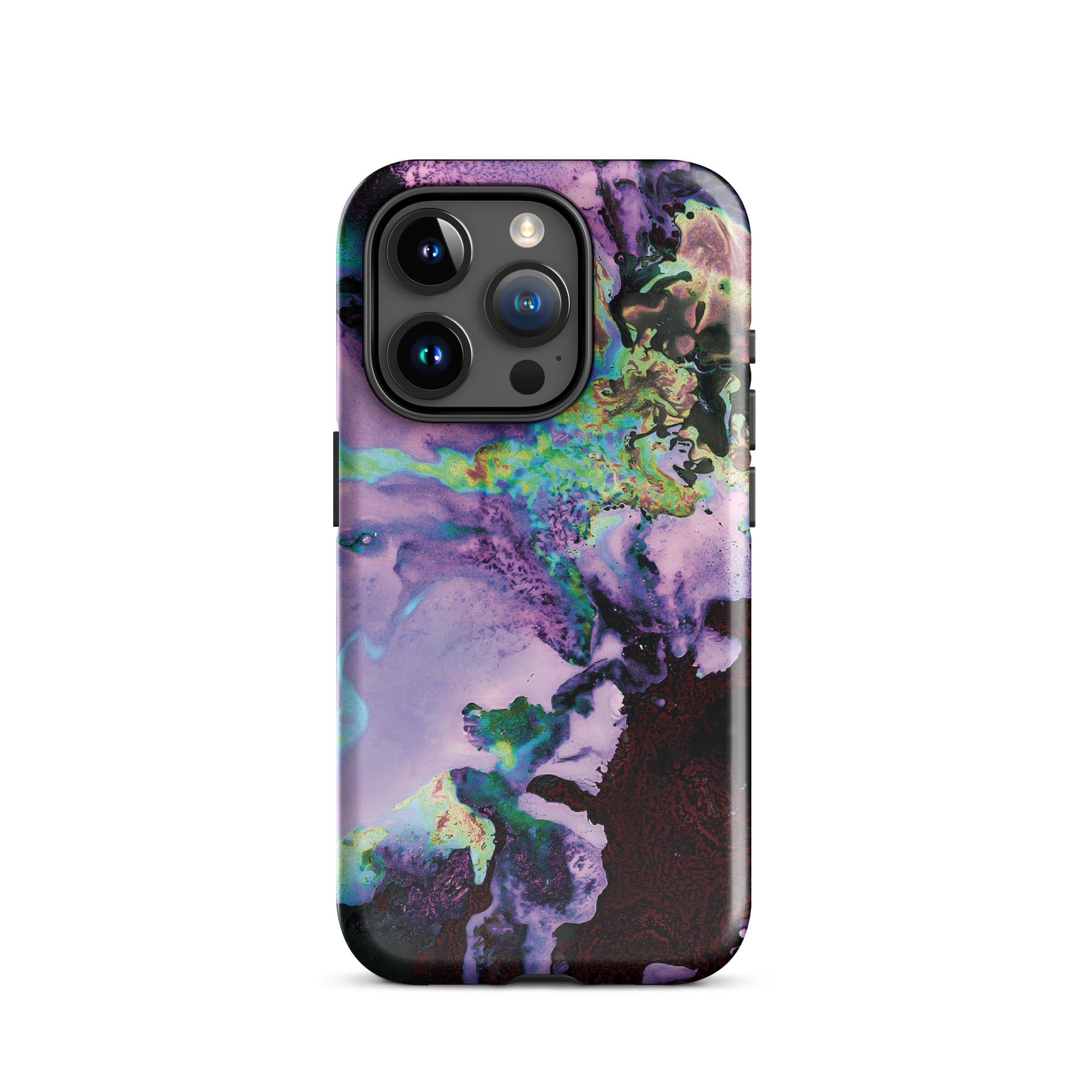 Lavender Neon Abstract Art Tough iPhone Case