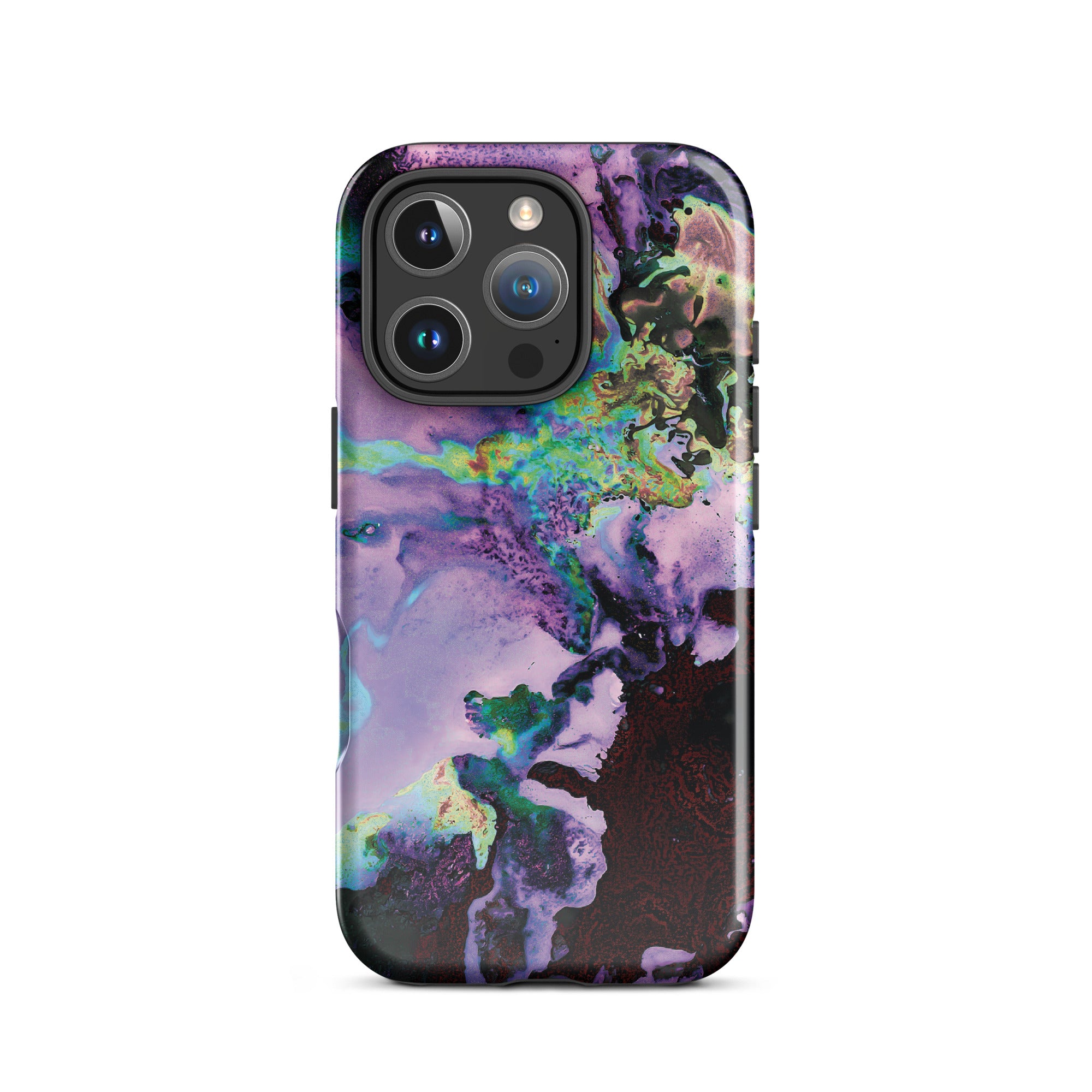 Lavender Neon Abstract Art Tough iPhone Case