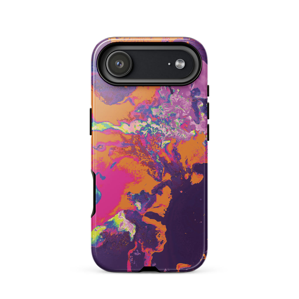 Magenta Orange Abstract Art Tough iPhone Case