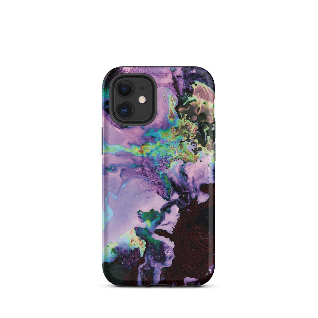 Lavender Neon Abstract Art Tough iPhone Case