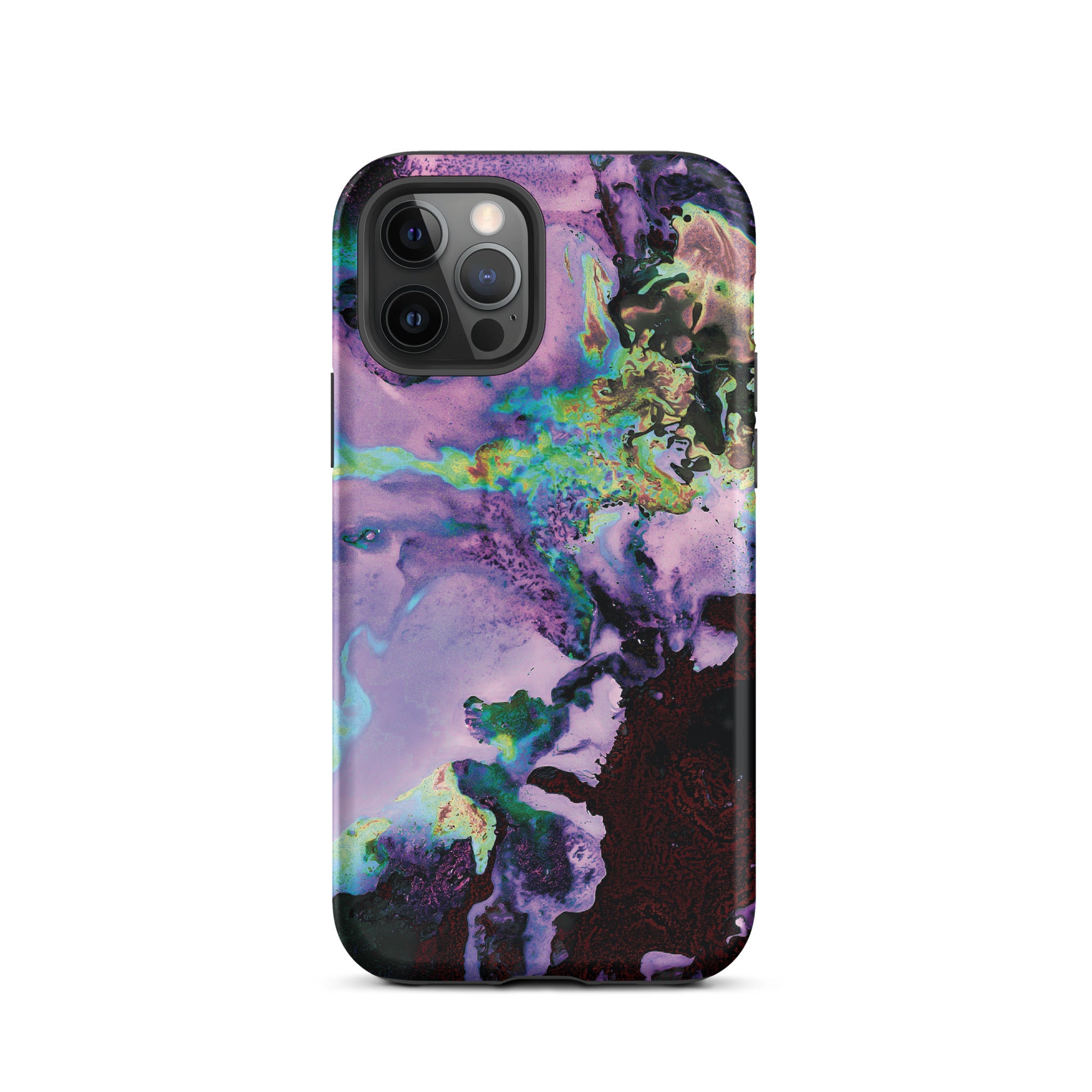 Lavender Neon Abstract Art Tough iPhone Case