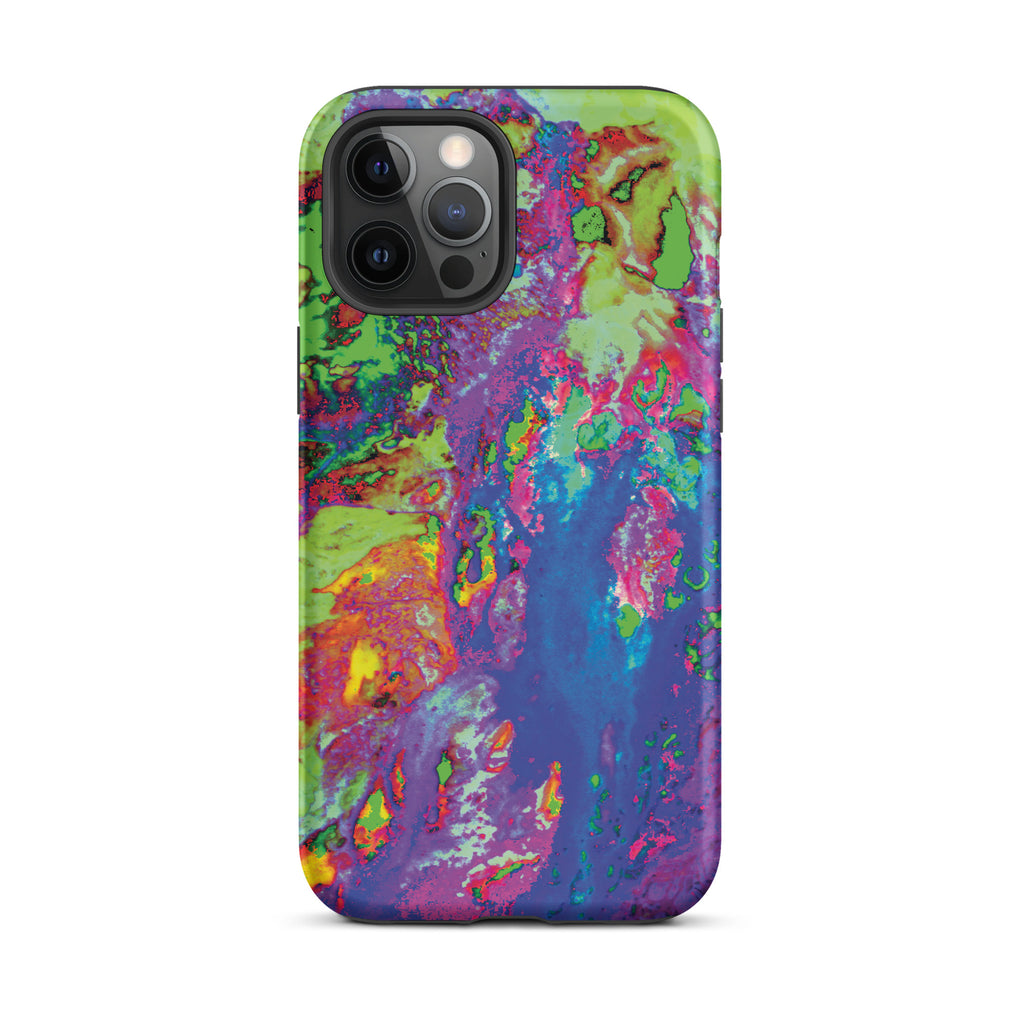 Neon Pastel Abstract Art Tough iPhone Case