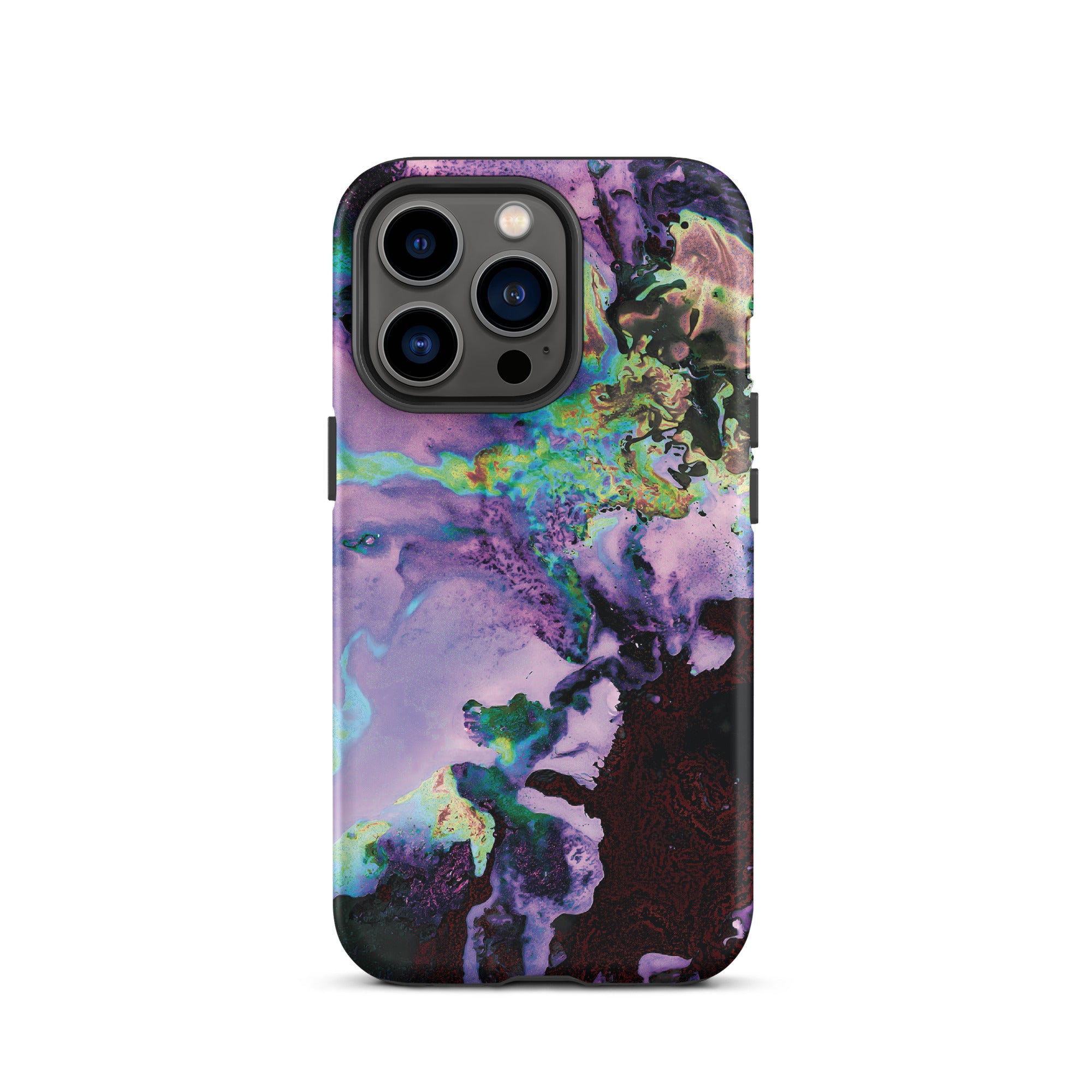 Lavender Neon Abstract Art Tough iPhone Case