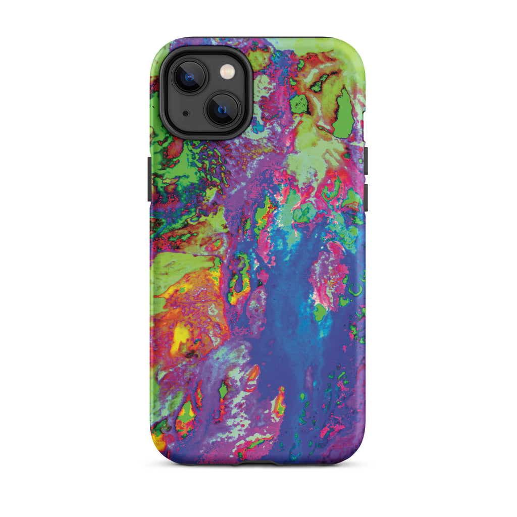 Neon Pastel Abstract Art Tough iPhone Case