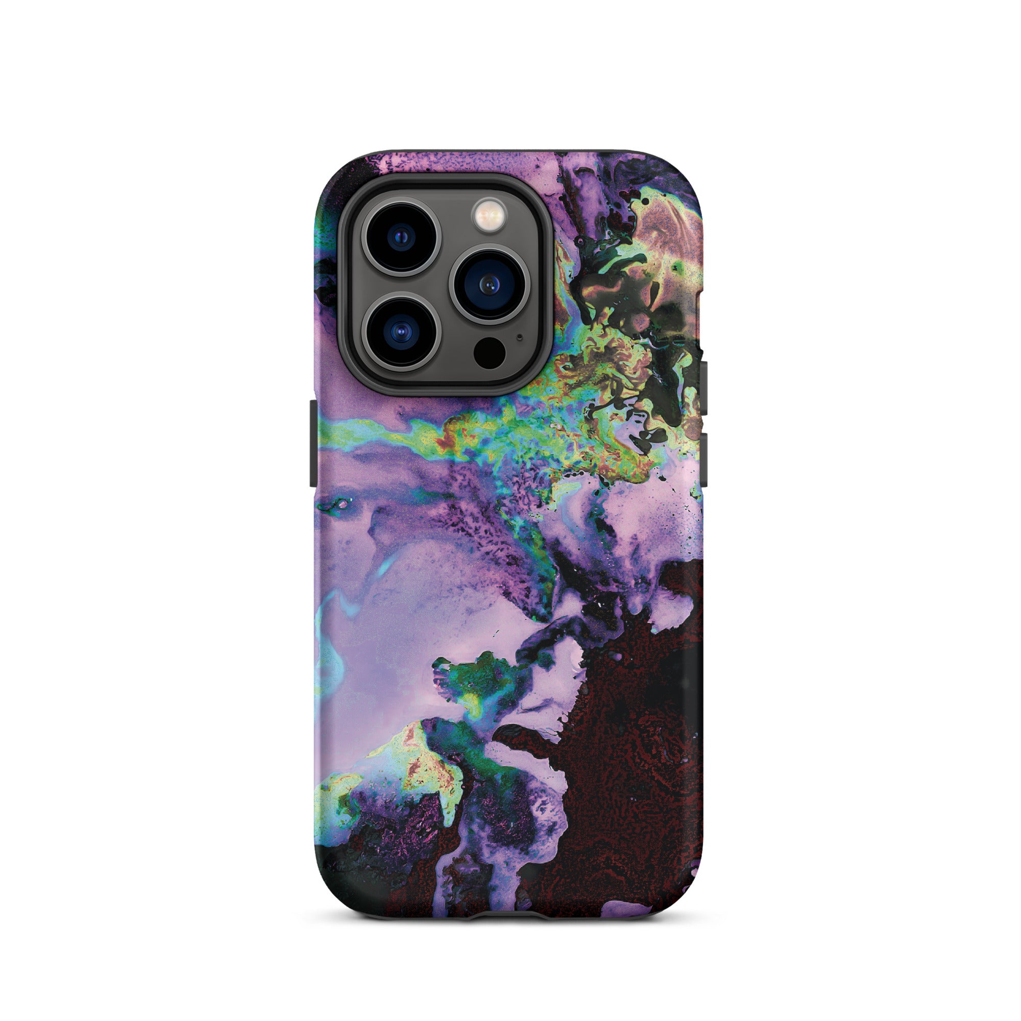 Lavender Neon Abstract Art Tough iPhone Case