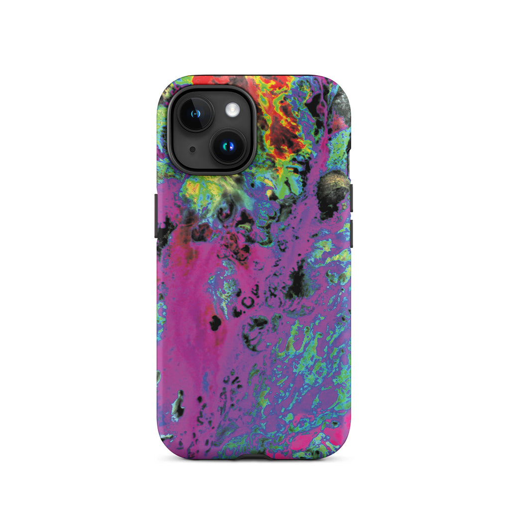 Magenta Abstract Art Tough iPhone Case