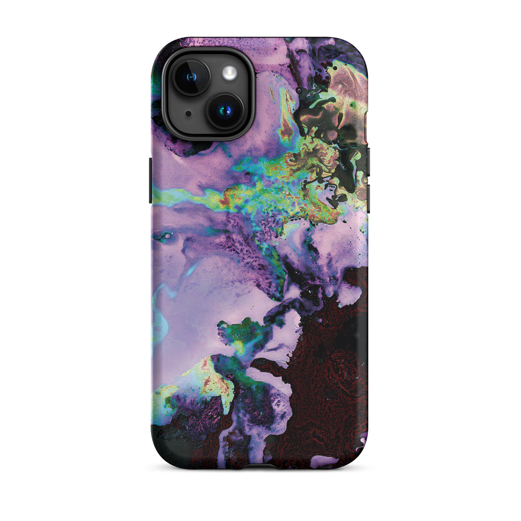Lavender Neon Abstract Art Tough iPhone Case