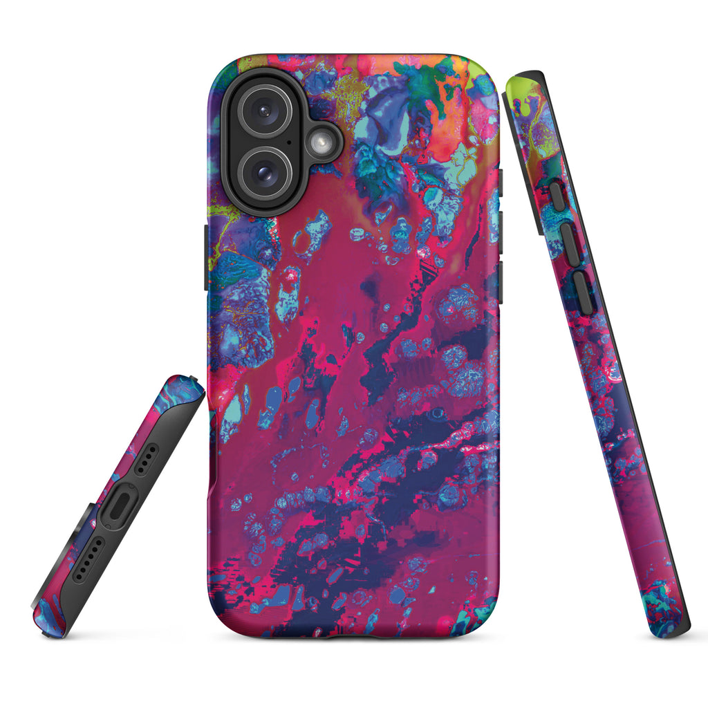 Pink Abstract Art Tough iPhone Case