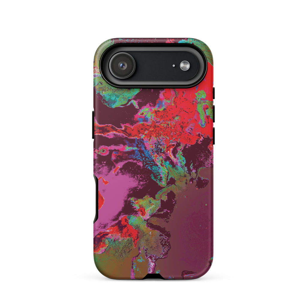 Maroon Abstract Art Tough iPhone Case