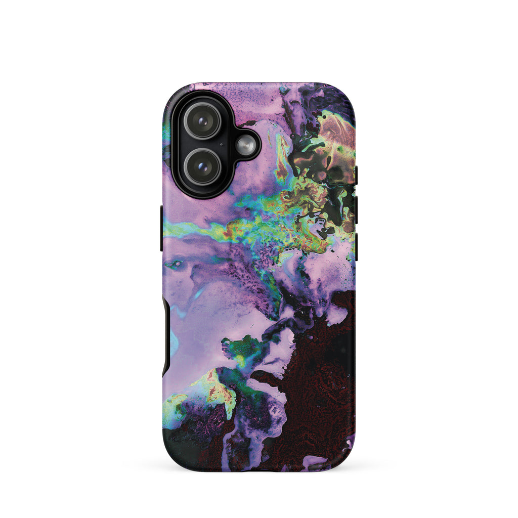 Lavender Neon Abstract Art Tough iPhone Case