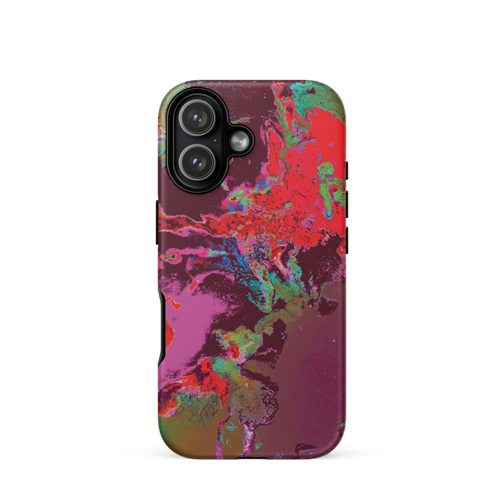 Maroon Abstract Art Tough iPhone Case
