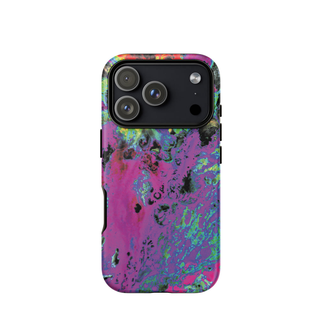 Magenta Abstract Art Tough iPhone Case