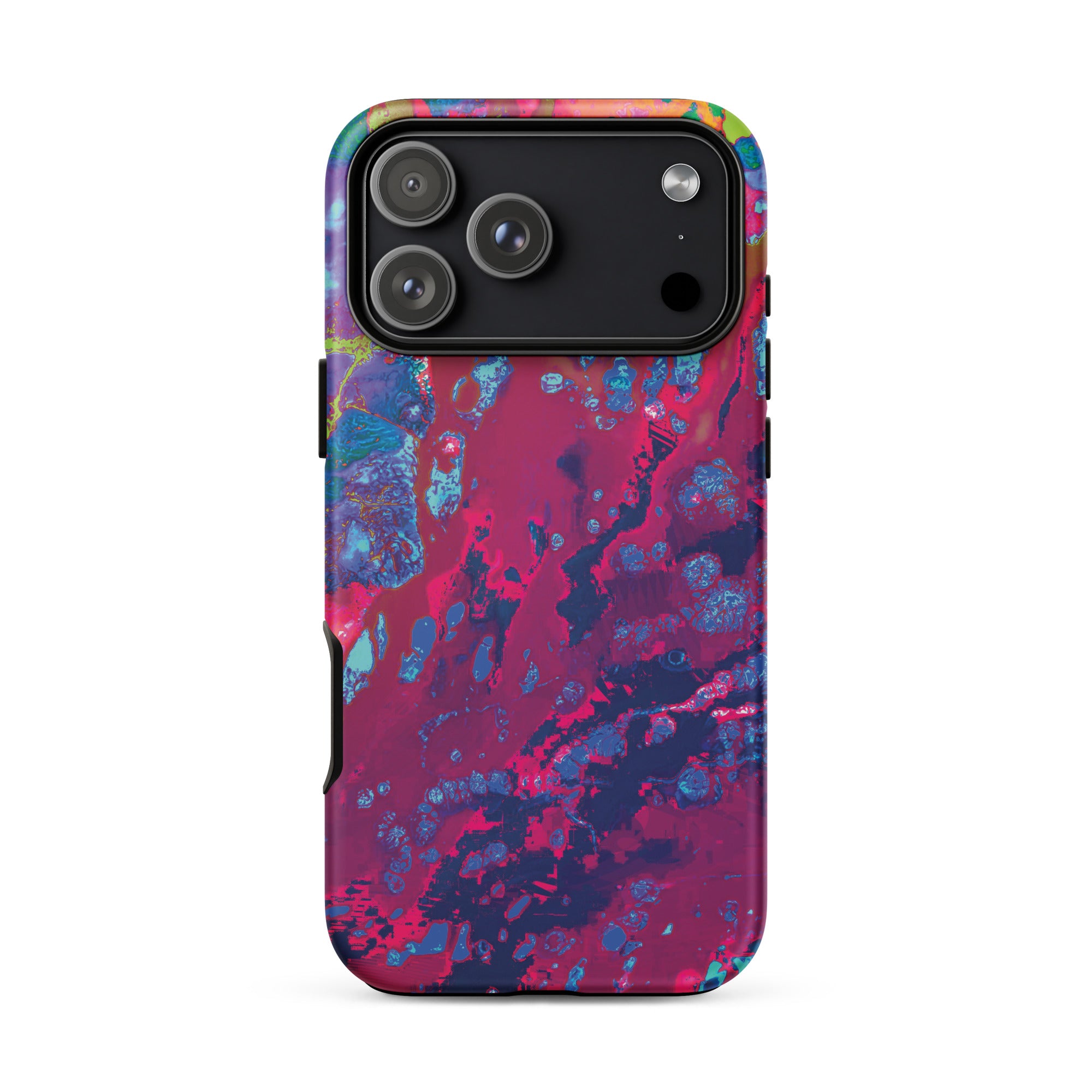 Purple and Pink Abstract Art Tough iPhone Case