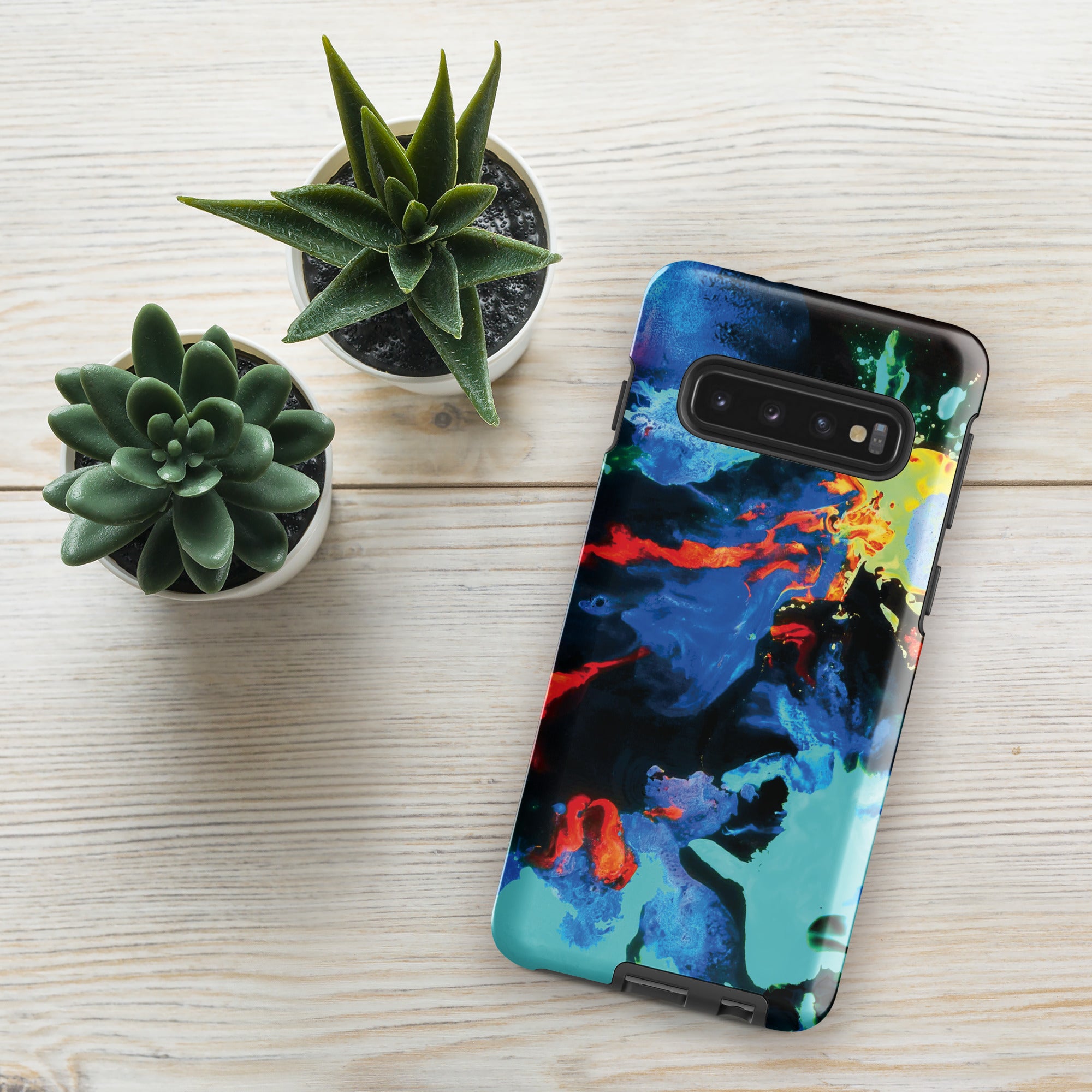Aqua Abstract Art Tough Samsung Galaxy Case