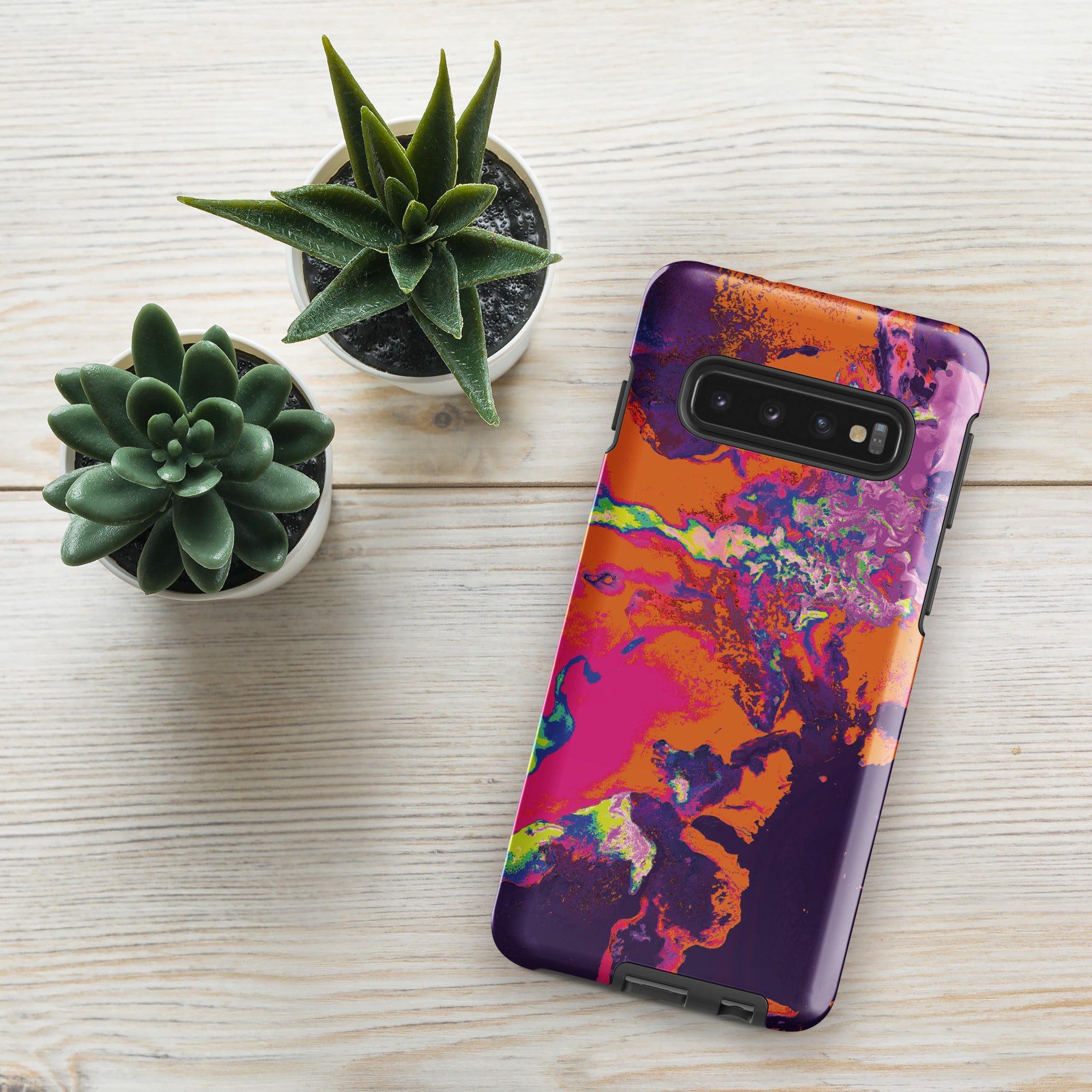 Orange Magenta Abstract Art Samsung Galaxy Case