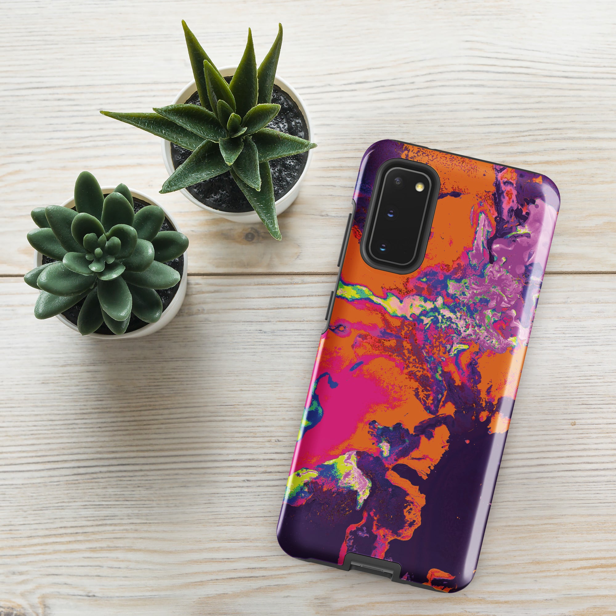 Orange Magenta Abstract Art Samsung Galaxy Case