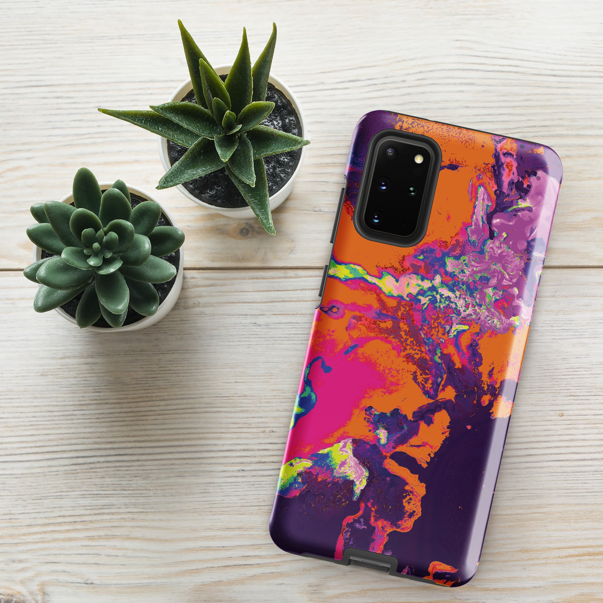 Orange Magenta Abstract Art Samsung Galaxy Case