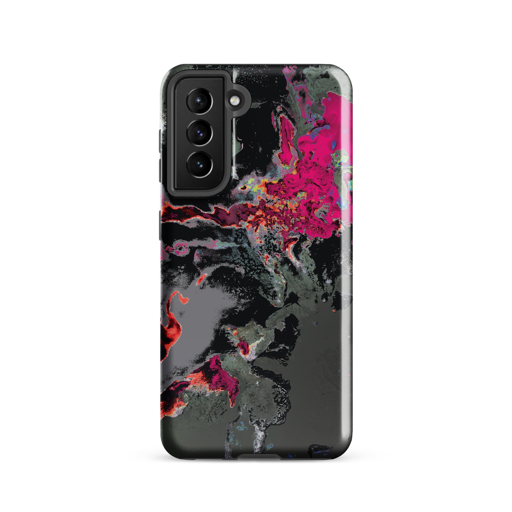 Gray Pink Abstract Art Tough Samsung Galaxy Case