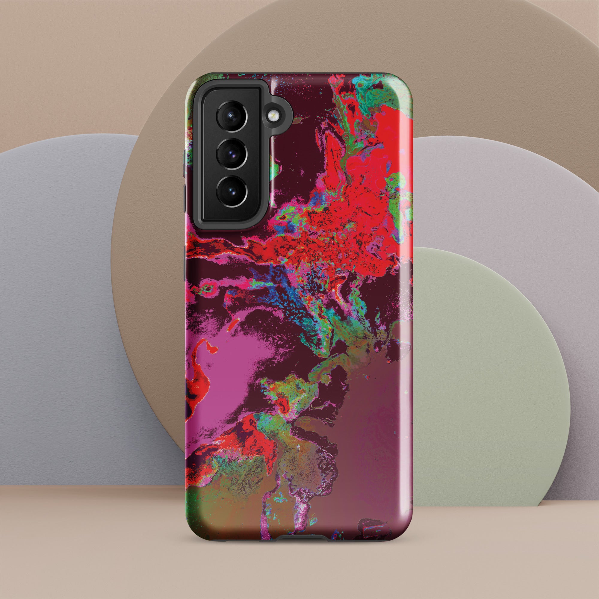 Magenta Red Abstract Art Samsung Galaxy Case